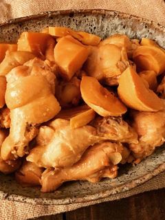 鶏手羽元とたけのこの煮物-レシピのメイン写真