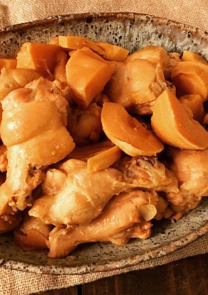 鶏手羽元とたけのこの煮物-レシピのメイン写真