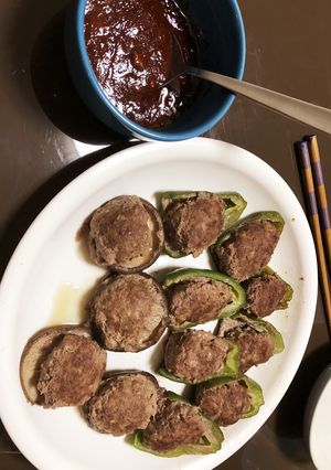 ピーマンとしいたけの肉詰め-レシピのメイン写真