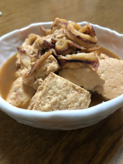 ヤリイカと豆腐の簡単煮-レシピのメイン写真