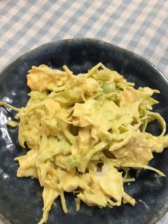 キャベツとささみと卵のマヨカレーサラダ-レシピのメイン写真