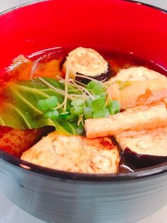 硬いキャベツと焼き茄子のお味噌汁-レシピのメイン写真