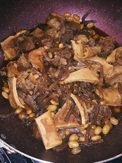 牛スジ蒟蒻♪大豆の水煮入り-レシピのメイン写真