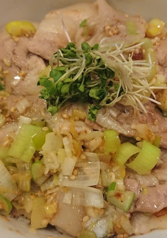 手作り塩ダレで塩ぶた丼☆美味☆-レシピのメイン写真