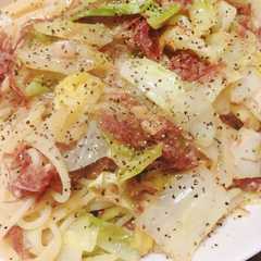 春キャベツとコンビーフの美味しいパスタ-レシピのメイン写真