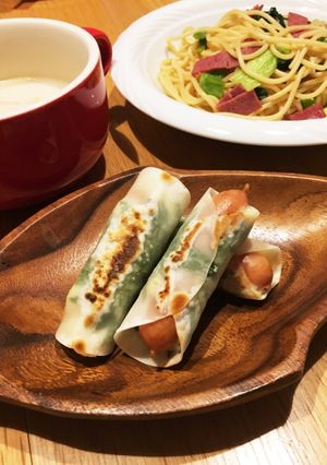 餃子の皮でウインナー巻き-レシピのメイン写真