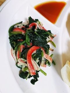 モロヘイヤとカニカマの中華炒め-レシピのメイン写真