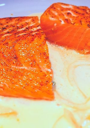 49℃ 極上！炙りサーモン白ワインソース-レシピのメイン写真