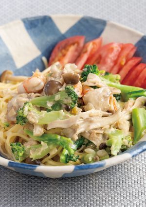 キノコとブロッコリーの魚介パスタ-レシピのメイン写真