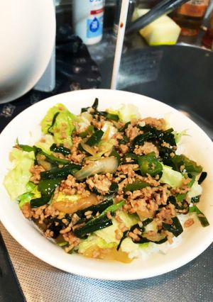甘辛ひき肉丼-レシピのメイン写真