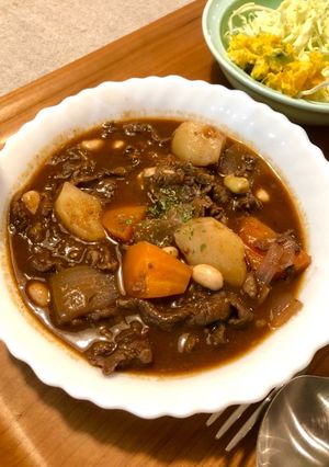 牛薄切り肉の赤ワイン煮~デミグラス風味~-レシピのメイン写真