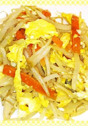 もやしと卵とサラダチキンの塩麹炒め-レシピのメイン写真