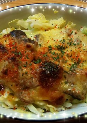 キャベツと鯖のカレーマヨ焼き-レシピのメイン写真
