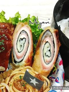 弁当✡おつまみに♪ハムチー海苔春巻き♡-レシピのメイン写真