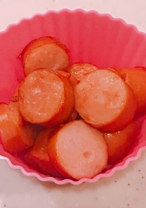 お弁当に、ソーセージの水炒め、しょう油味-レシピのメイン写真