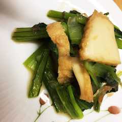 รูปของ 鰹節っぷり小松菜と油揚げ炒め煮