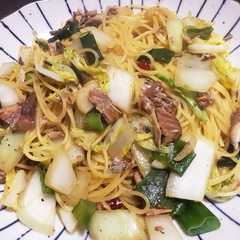白菜とサバ缶の和風パスタ-レシピのメイン写真