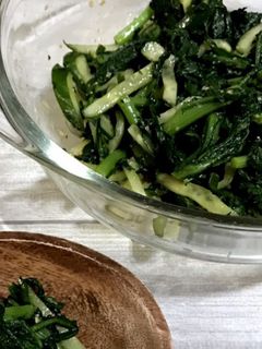春菊ときゅうりのハチミツ味噌和え-レシピのメイン写真