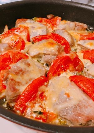 トマトと豚ヒレ肉のオーブン焼き-レシピのメイン写真
