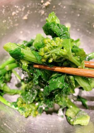 白だしとオリーブオイルで菜の花の和え物-レシピのメイン写真