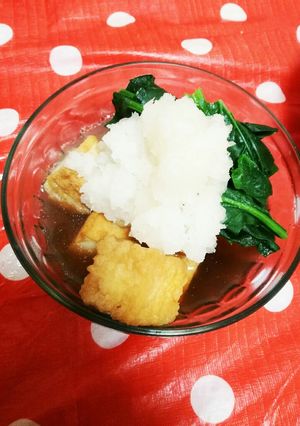厚揚げとほうれん草のおろし和え-レシピのメイン写真