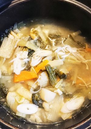 たい採とか体菜(漬け菜汁)煮菜(にな)-レシピのメイン写真