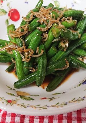 冷凍いんげんとちりめんの簡単炒め-レシピのメイン写真