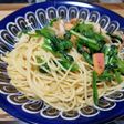 調味料2つ☆菜の花とホタテのパスタ