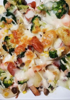 いろいろ野菜とベーコンのチーズ焼き-レシピのメイン写真