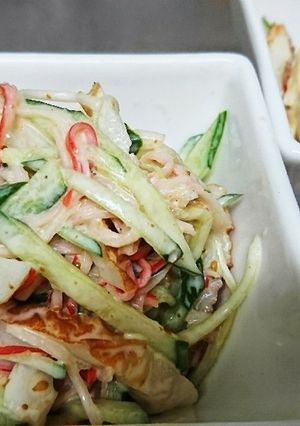 胡瓜と竹輪のごまマヨサラダ-レシピのメイン写真