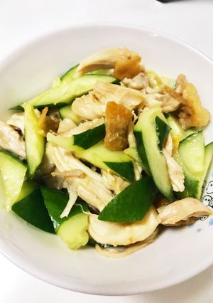 鶏皮入り！鶏肉ときゅうりの中華和え☆-レシピのメイン写真