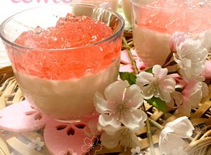 春爛漫！桜リキュールのレアチーズケーキ-レシピのメイン写真