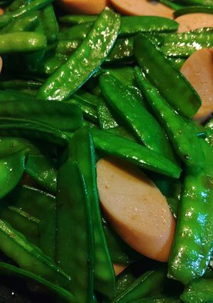 魚肉ソーセージと絹さやの焦がし醤油-レシピのメイン写真