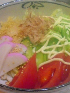 ある物サラダうどん♪-レシピのメイン写真