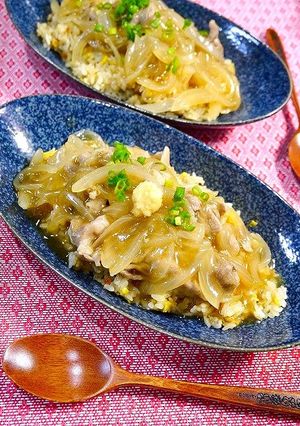簡単！しょうが焼き餡かけ炒飯（丼）-レシピのメイン写真