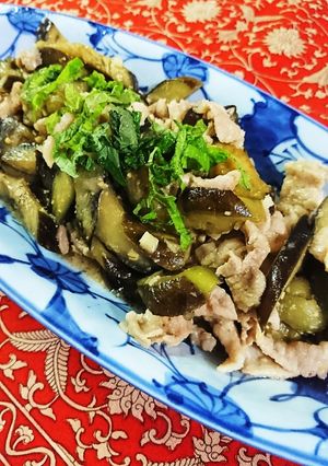 なす味噌豚バラと大葉-レシピのメイン写真