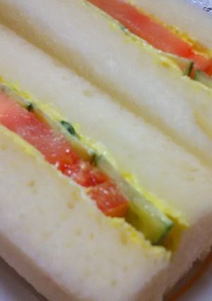 喫茶店の味♪簡単！野菜サンド☆-レシピのメイン写真