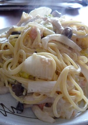☆キャべ鮭タマきのクリームパスタ☆-レシピのメイン写真