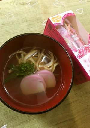 嬉しい日のハートかまぼこ入りお吸い物-レシピのメイン写真