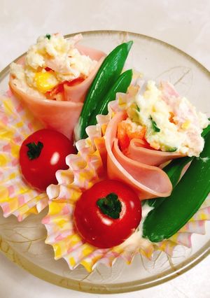 超簡単ポテサラハム包み♡お弁当に-レシピのメイン写真