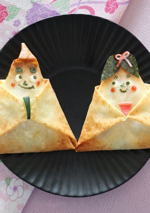 ひな祭りに♩おひなさま春巻き-レシピのメイン写真