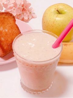 バナナ&りんごのヨーグルトスムージーꕤ-レシピのメイン写真