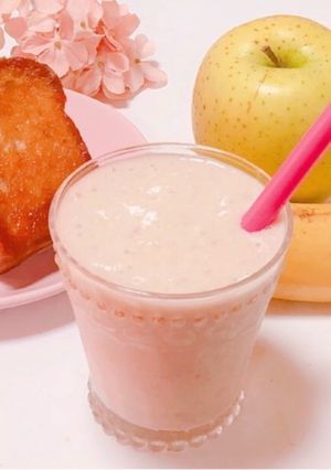 バナナ&りんごのヨーグルトスムージーꕤ-レシピのメイン写真
