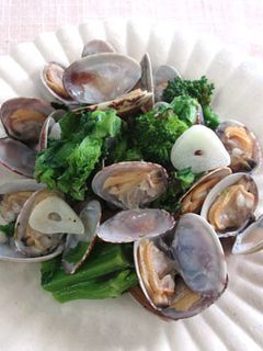 菜の花とあさりのガーリックバター焼き-レシピのメイン写真