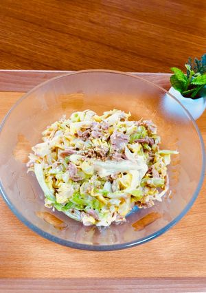 レンジで簡単！キャベツとツナのマヨサラダ-レシピのメイン写真