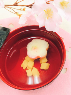 【ひな祭り】お吸い物にチーズ!-レシピのメイン写真