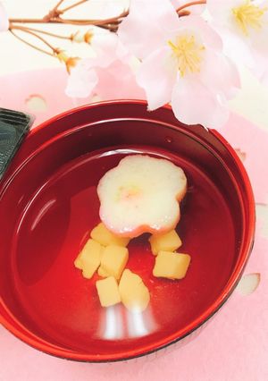 【ひな祭り】お吸い物にチーズ！-レシピのメイン写真