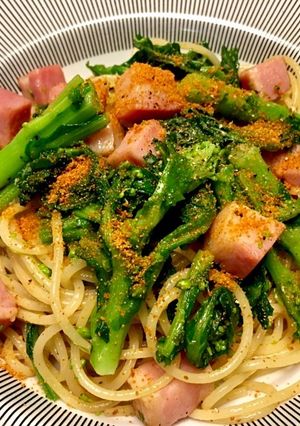 調理10分!菜の花&ベーコンパスタ-レシピのメイン写真