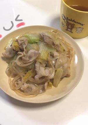 マロニー豚バラ白菜メインのすき焼き風⭐️-レシピのメイン写真