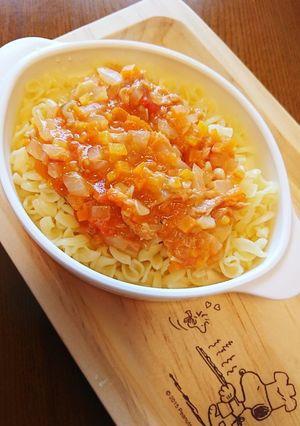 離乳食後期★トマトのマカロニランチ★-レシピのメイン写真